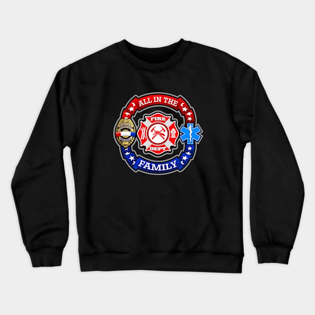 ALL IN THE FAMILY Crewneck Sweatshirt by razrgrfx